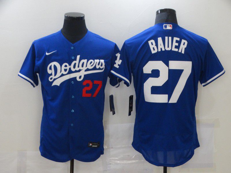 Men Los Angeles Dodgers #27 Bauer Blue Elite Nike MLB Jerseys->pittsburgh pirates->MLB Jersey